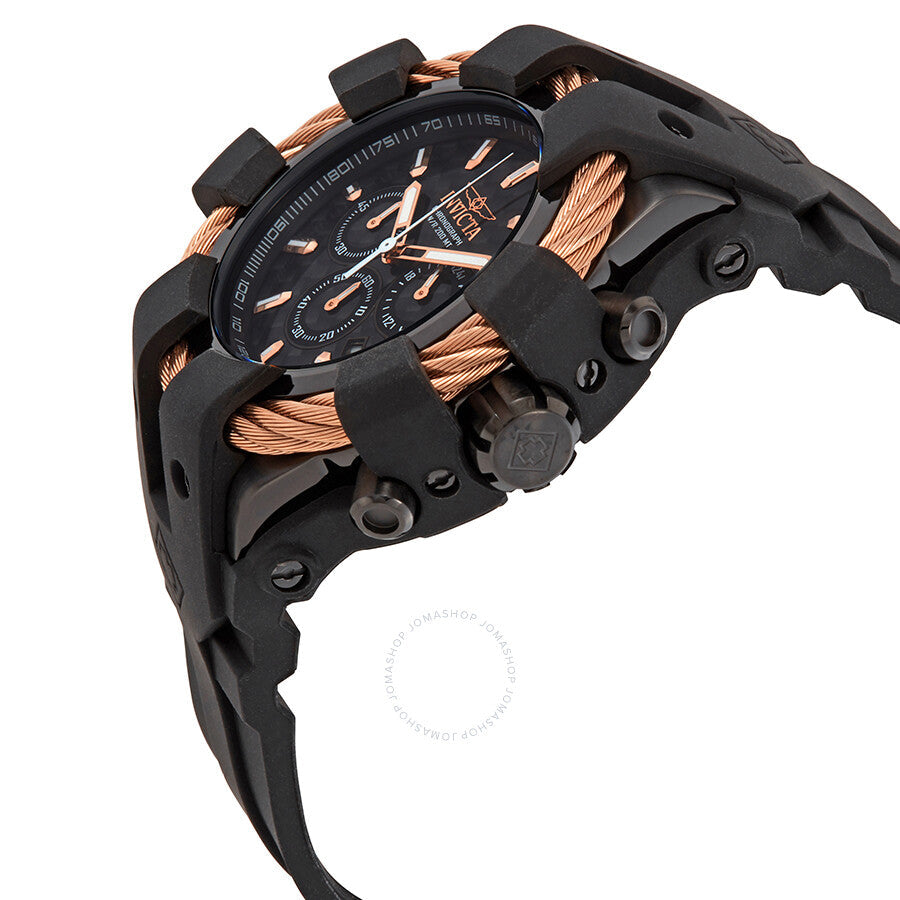 Invicta Bolt Chronograph Black Carbon Fiber Dial Men's Watch 23867 - Dawson Watches #2