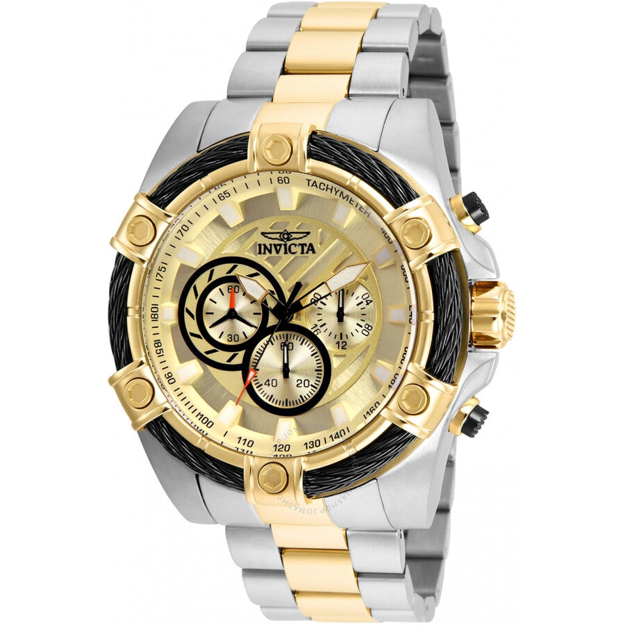Invicta Bolt Chronograph Gold Dial Men's Watch 25518 - Dawson Watches