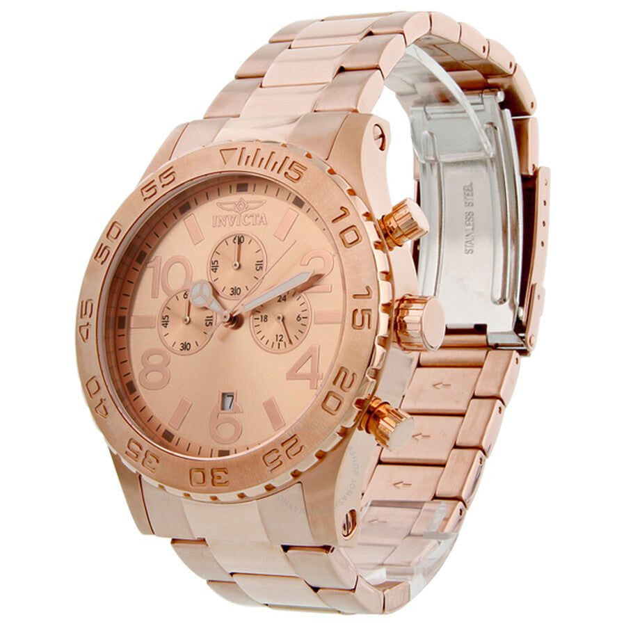 Invicta Elegant Ocean Chronograph Rose Dial Rose Gold-tone Men's Watch 1271 - Dawson Watches #3