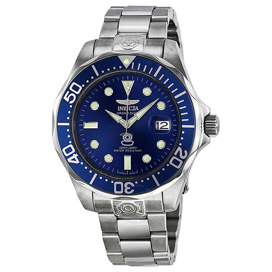 Invicta Grand Diver Blue Dial Stainless Steel Men's Watch 3045 - Dawson Watches
