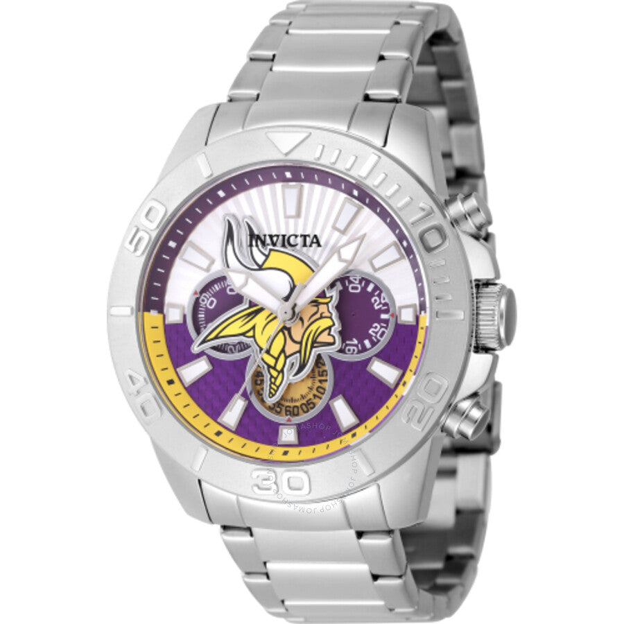 Invicta NFL Minnesota Vikings Chronograph GMT Quartz Men's Watch 47954 - Dawson Watches