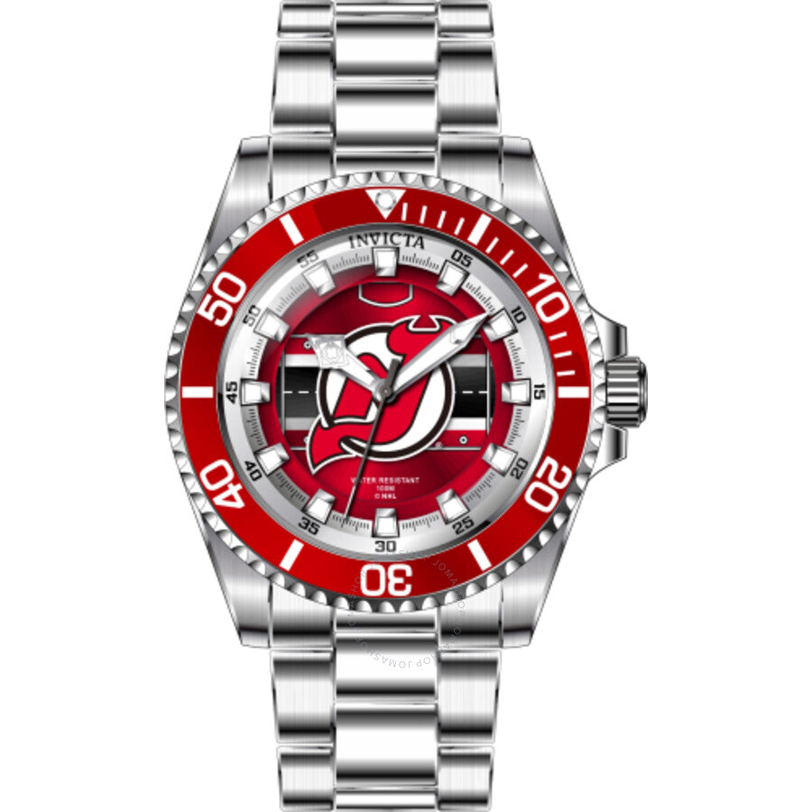 Invicta NHL New Jersey Devils Quartz Red Dial Ladies Watch 42221 - Dawson Watches #2