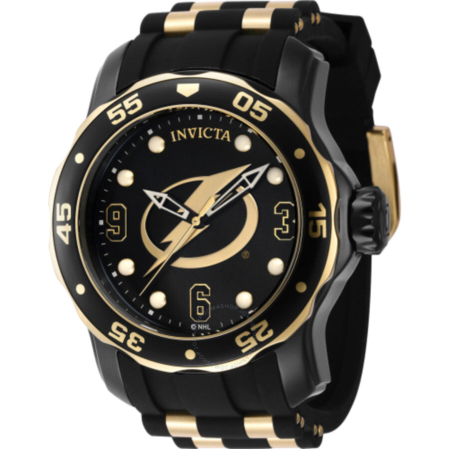 Invicta NHL Tampa Bay Lightning Quartz Black Dial Men's Watch 42319 - Dawson Watches
