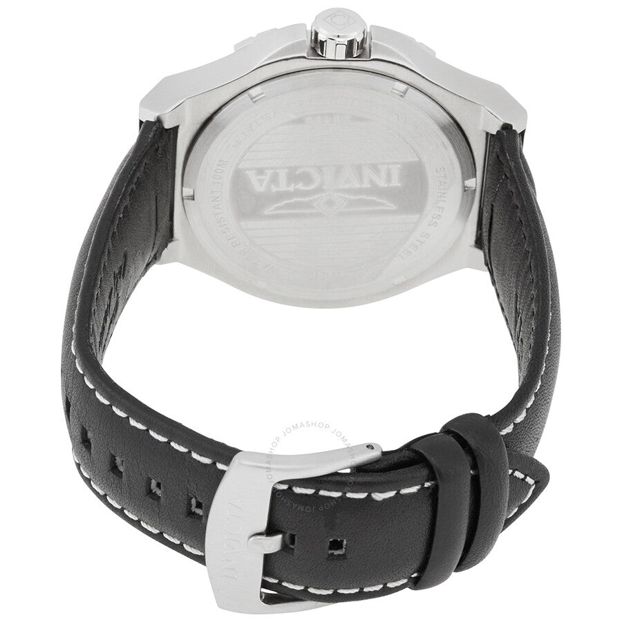Invicta Objet D Art Quartz Black Dial Black Leather Men's Watch 30183 - The Watches Men & Co #3