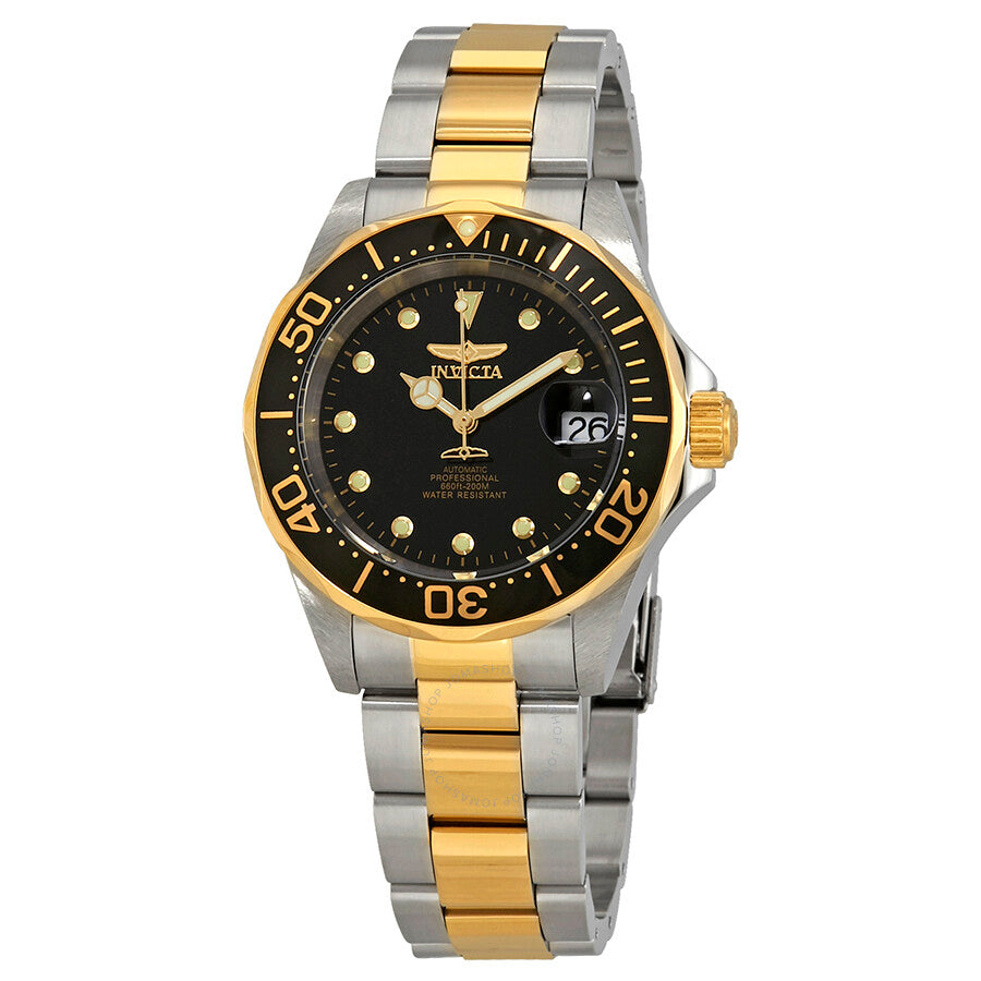 Invicta Pro Diver Automatic Black Dial Two-tone Men's Watch 17043 - Dawson Watches