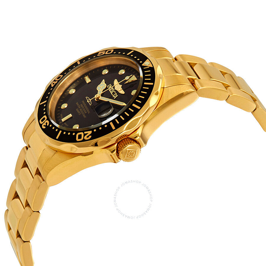 Invicta Pro Diver Black Dial Yellow Gold-plated Men's Watch 8936 - Dawson Watches #2