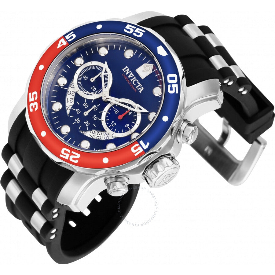 Invicta Pro Diver Chronograph GMT Quartz Black Dial Pepsi Bezel Men's Watch 44521 - The Watches Men & Co #2