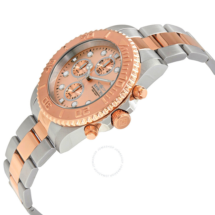 Invicta Pro Diver Chronograph Rose Dial Two-tone Men's Watch 1775 - Dawson Watches #2