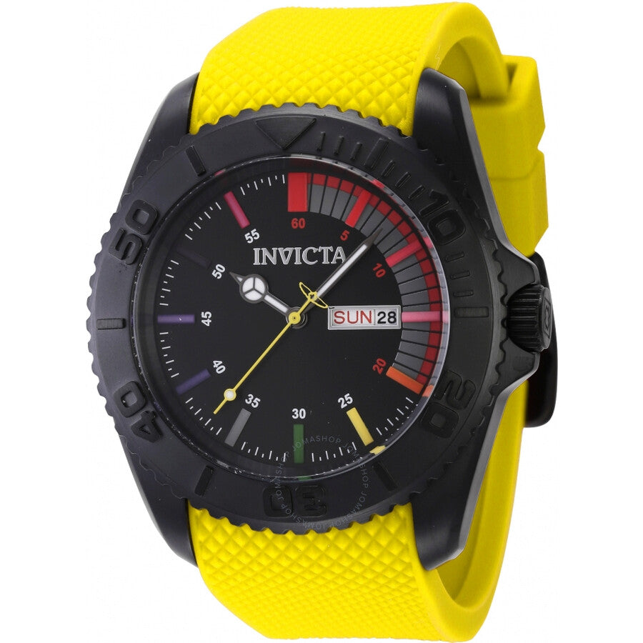 Invicta Pro Diver Date Day Quartz Black Dial Men's Watch 44733 - The Watches Men & Co