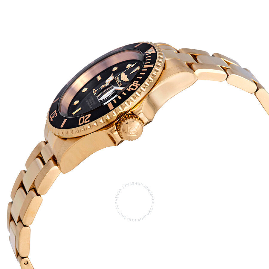 Invicta Pro Diver Gold-tone Black Dial 40 mm Men's Watch 26975 - The Watches Men & Co #2