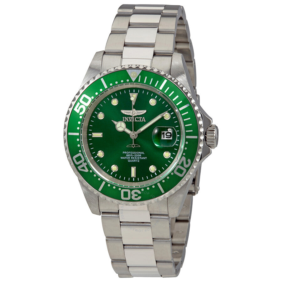 Invicta Pro Diver Quartz Green Dial Men's Watch 24947 - Dawson Watches