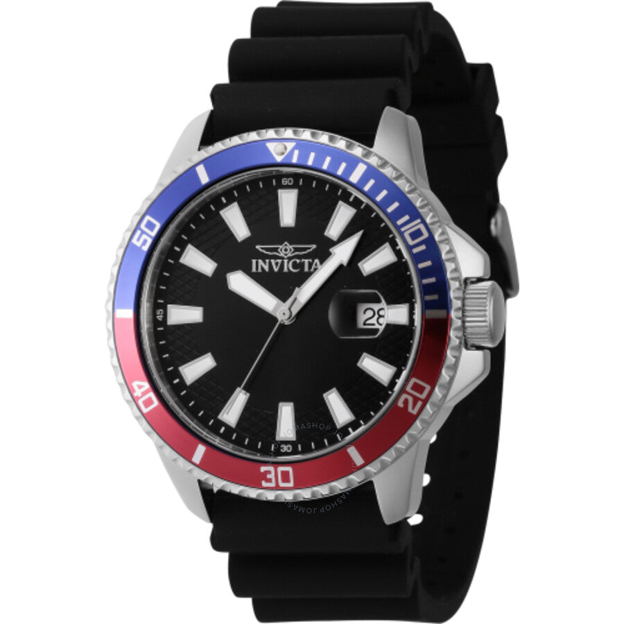 Invicta Pro Diver Quartz Black Dial Pepsi Bezel Men's Watch 46131 - Dawson Watches
