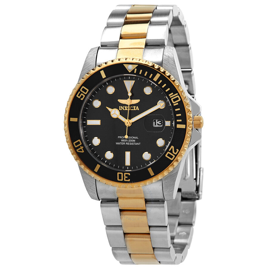 Invicta Pro Diver Quartz Black Dial Two-tone Men's Watch 33269 - Dawson Watches