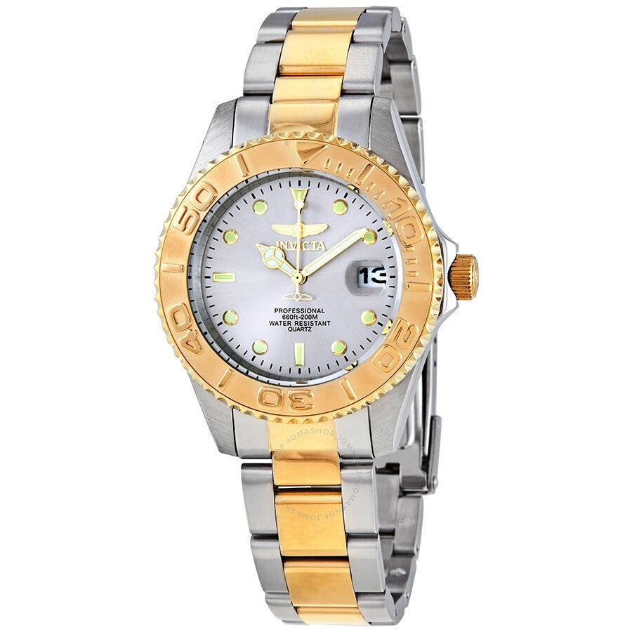 Invicta Pro Diver Quartz Grey Dial Two-tone Men's Watch 29943 - Dawson Watches