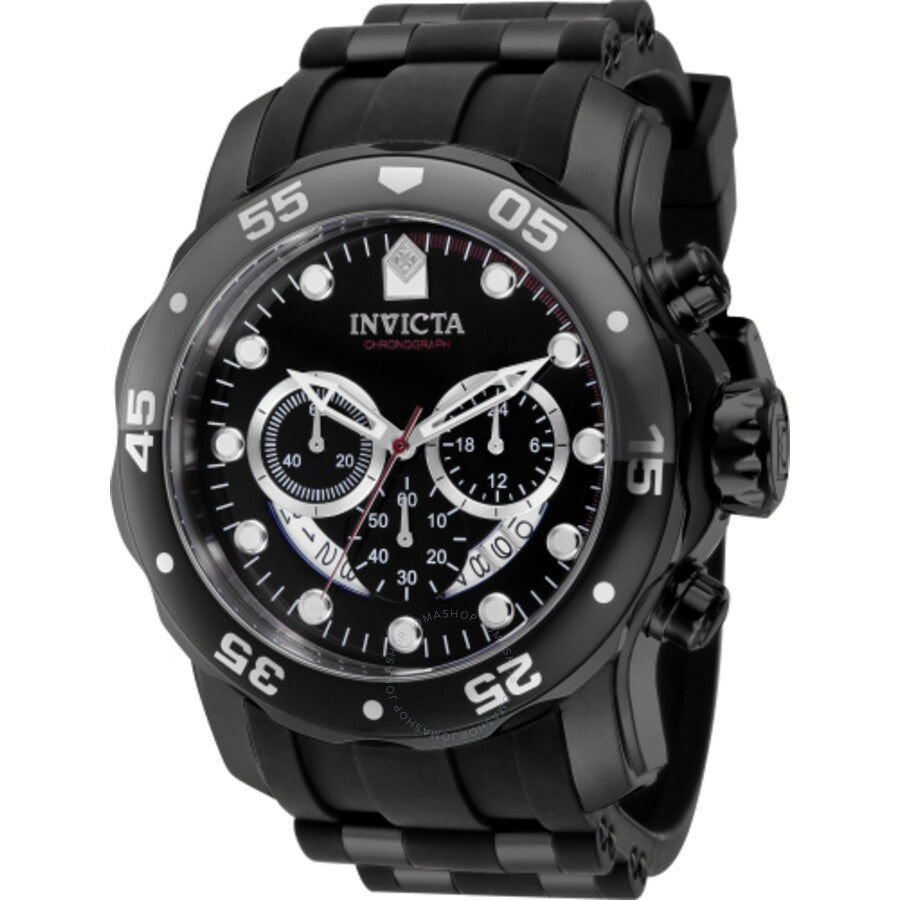 Invicta Pro Diver SCUBA Chronograph GMT Quartz Black Dial Men's Watch 37231 - Dawson Watches