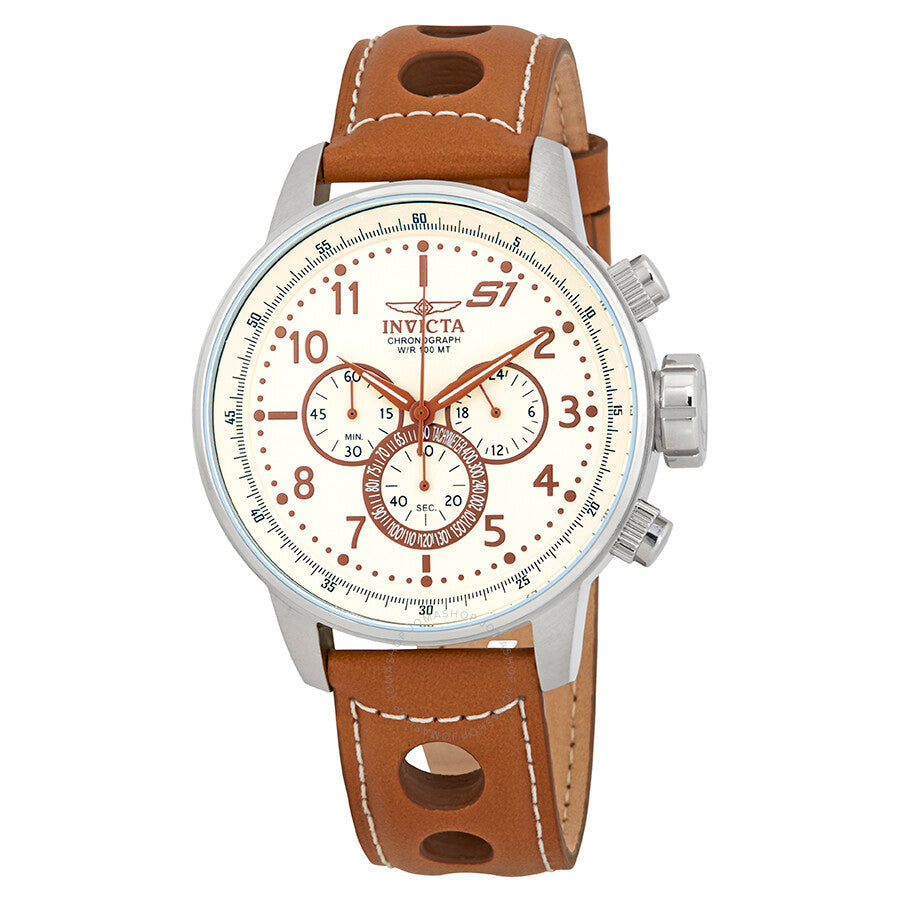 Invicta S1 Rally Chronograph Ivory Dial Men's Watch 25725 - Dawson Watches