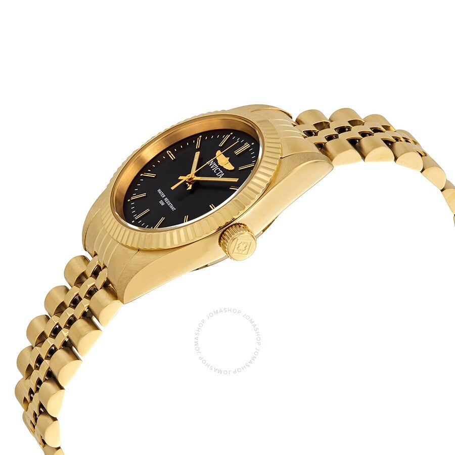 Invicta Specialty Black Dial Yellow Gold-tone Ladies Watch 29406 - Dawson Watches #2