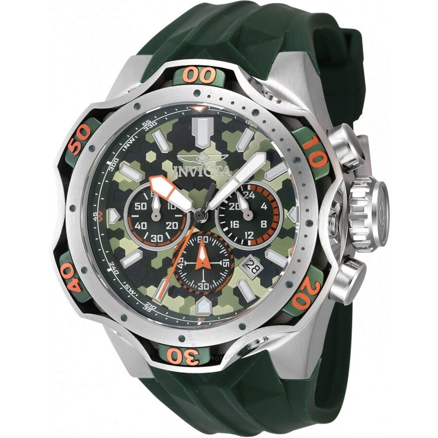 Invicta Venom Date Chronograph GMT Quartz Green Dial Men's Watch 47759 - The Watches Men & Co #2
