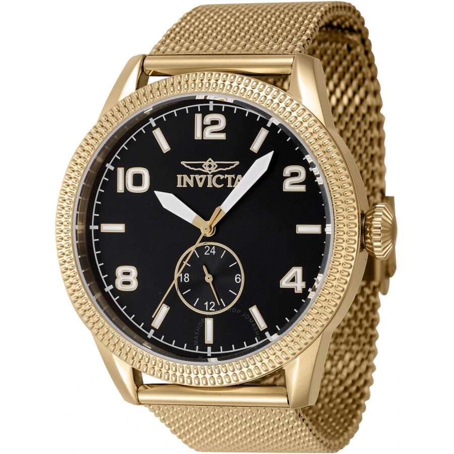 Invicta Vintage Quartz Black Dial Men's Watch 47135 - Dawson Watches