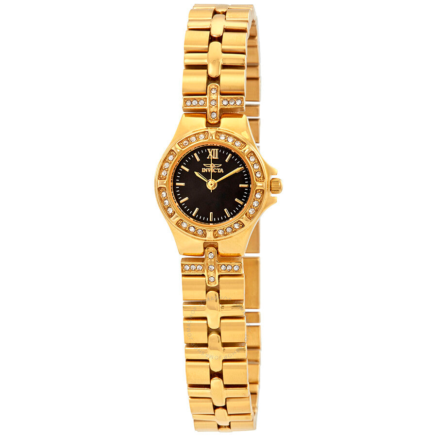 Invicta Wildflower Crystal Black Dial Ladies Watch 17065 - The Watches Men & Co