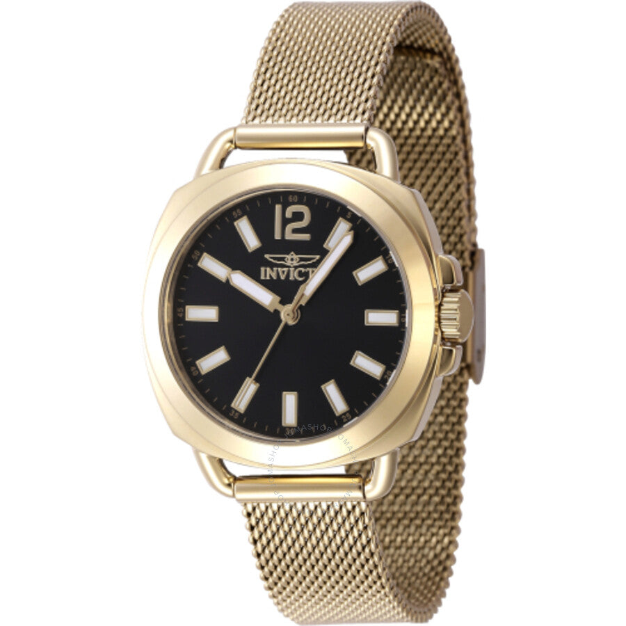 Invicta Wildflower Quartz Black Dial Ladies Watch 47324 - Dawson Watches