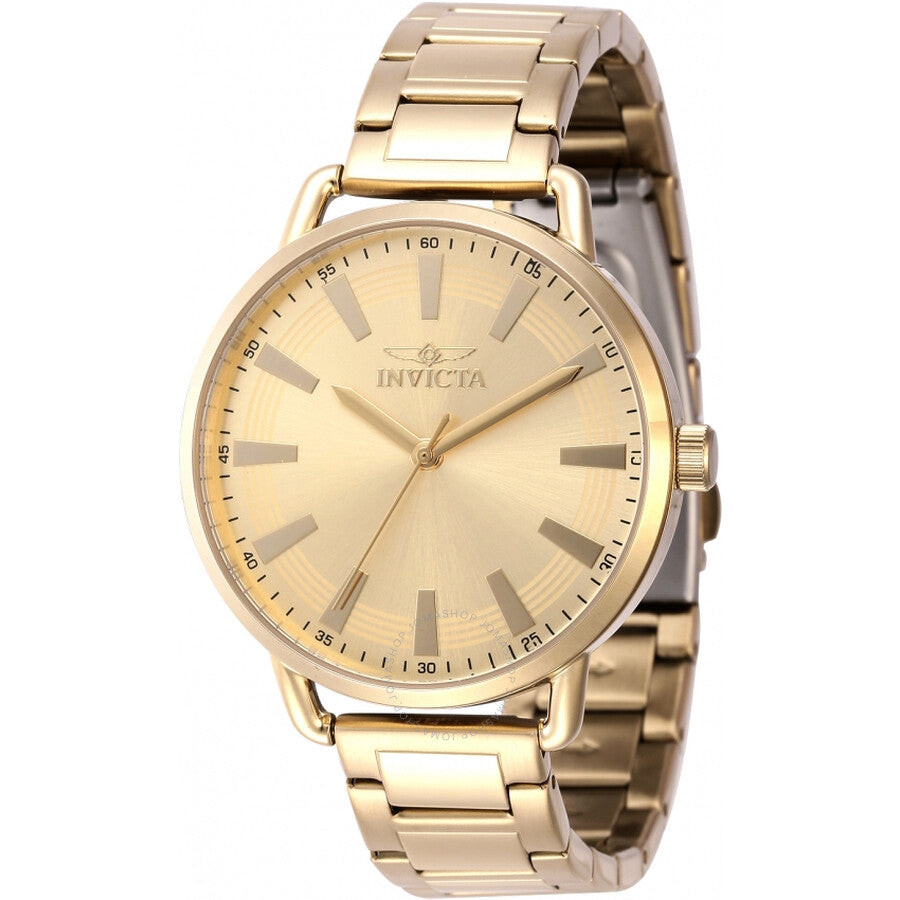 Invicta Wildflower Quartz Gold Dial Ladies Watch 46332 - Dawson Watches