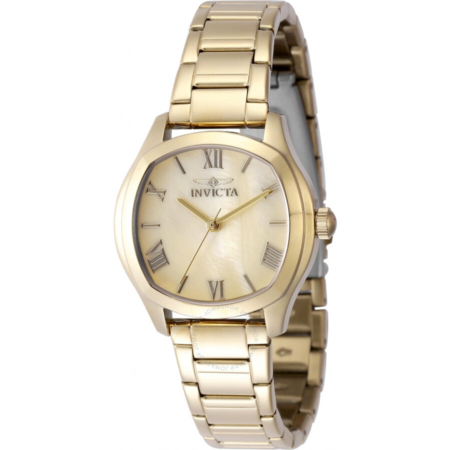 Invicta Wildflower Quartz Gold Dial Ladies Watch 48235 - The Watches Men & Co