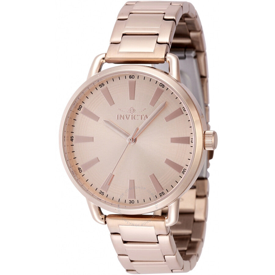 Invicta Wildflower Quartz Rose Gold Dial Ladies Watch 48330 - Dawson Watches