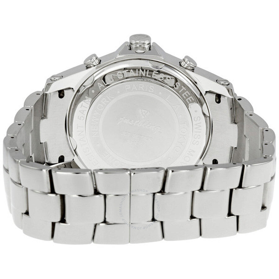 JBW Jet Setter Stainless Steel Diamond Multiple Time-Zone Men's Watch JB-6213-C - Dawson Watches #3
