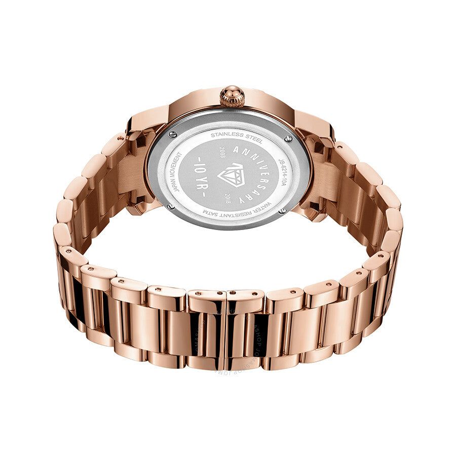 JBW 10 YR Anniversary Women's Olympia 0.20 ctw Diamond 18K Rose Gold-plated Watch JB-6214-10A - The Watches Men & Co #3