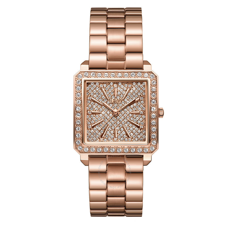 JBW Cristal 28 Jewelry Set Rose Gold-tone Dial Ladies Watch J6387-SetB - Dawson Watches #2