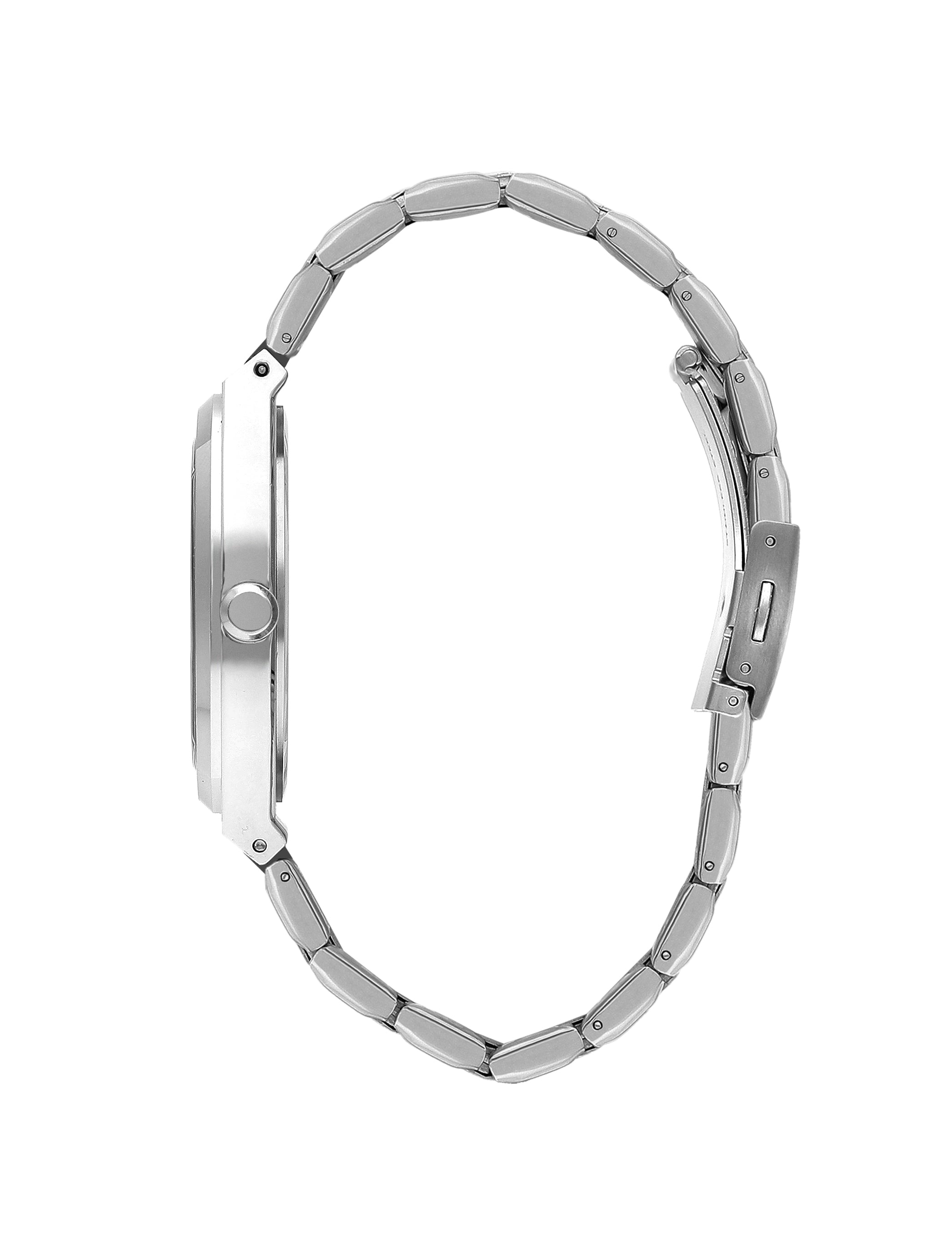 Lee Cooper LC07984 silver stainless steel bracelet side profile
