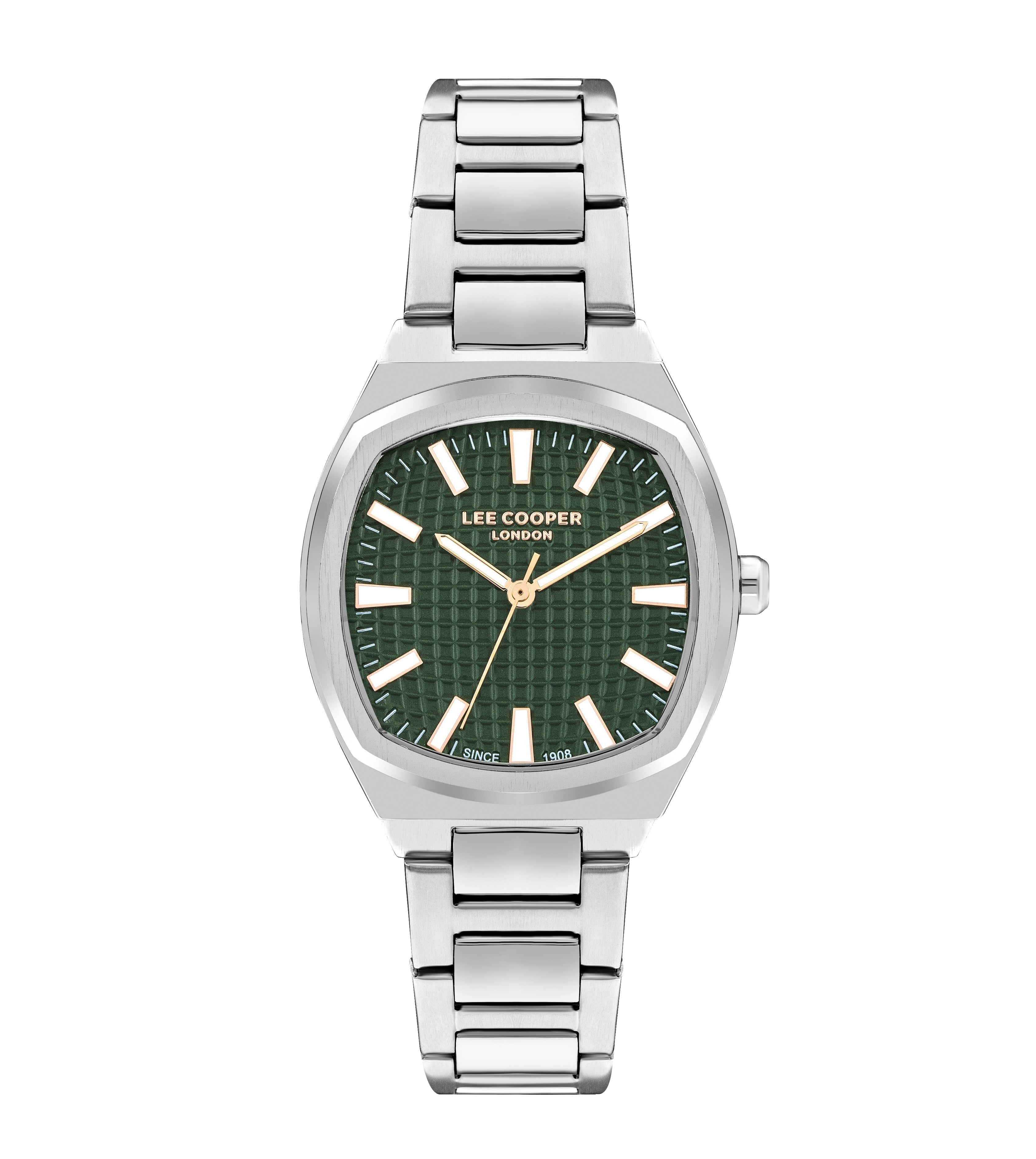 Lee Cooper 33MM Silver Analog Green Dial Watch – LC07985.370