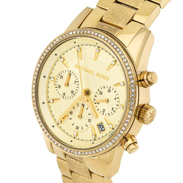 Michael Kors Ritz Chronograph Gold Tone Women's Watch MK6597 - Kiwi Watches #2