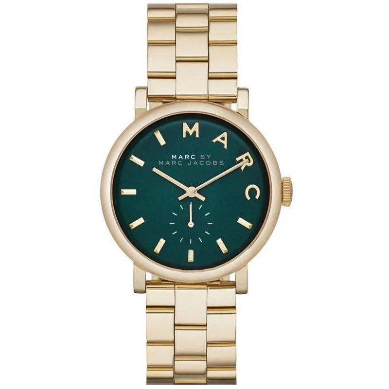 Marc by Marc Jacobs Baker MBM3245 ladies watch with green dial and gold-tone bracelet