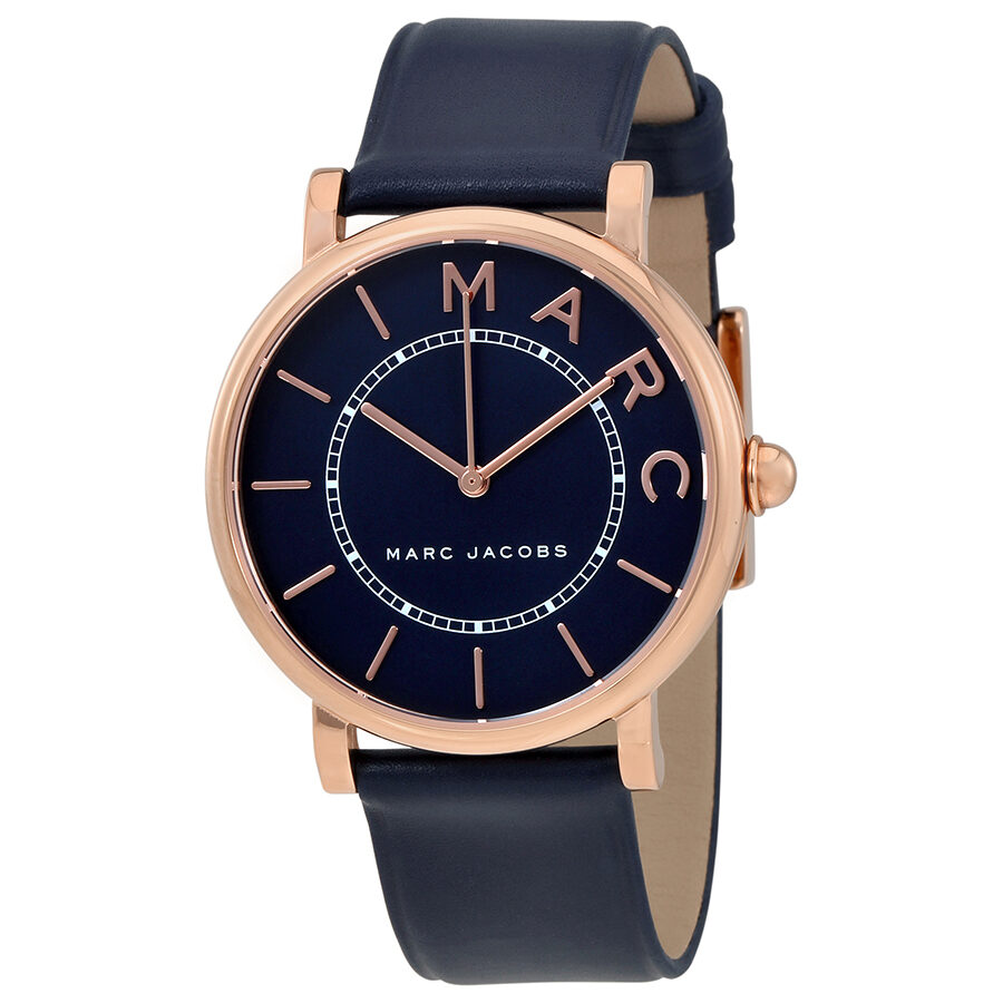 Marc Jacobs Roxy Navy Blue Dial Ladies Leather Watch MJ1534 - BigDaddy Watches