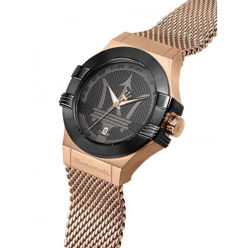 Maserati Potenza Rose Gold Mesh Bracelet  R8853108009 - Kiwi Watches #2