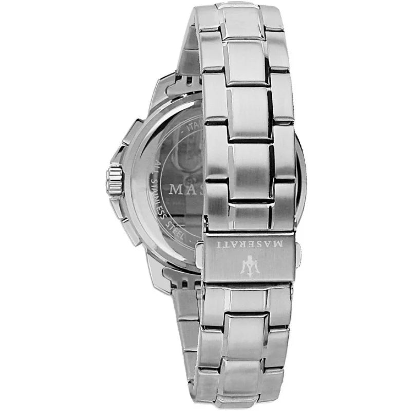 Maserati Successo stainless steel bracelet with polished links and secure fastening
