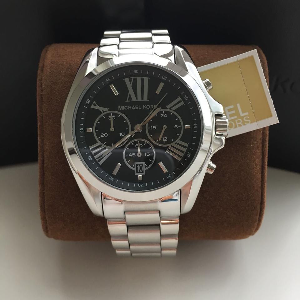 Michael Kors Bradshaw Chronograph Black Dial Silver Unisex Watch MK5705