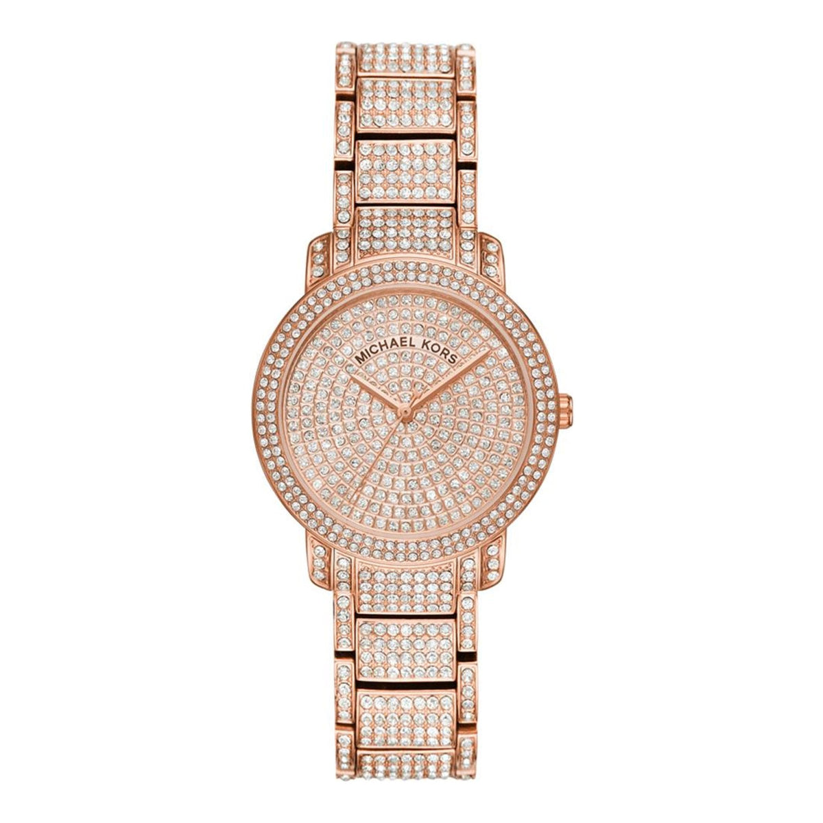 Michael Kors Darci Pave rose gold women's watch with crystal-set dial and matching bracelet