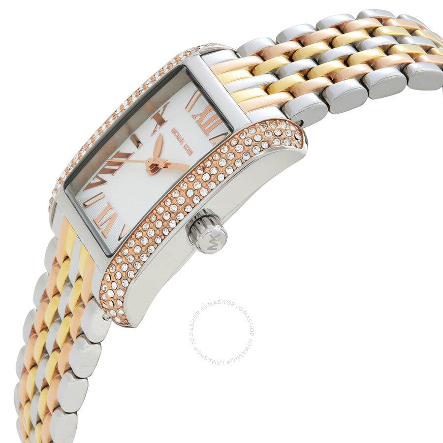 Michael Kors Emery Tri-Tone Quartz Crystal White Dial Ladies Watch MK4744 - Dawson Watches #2