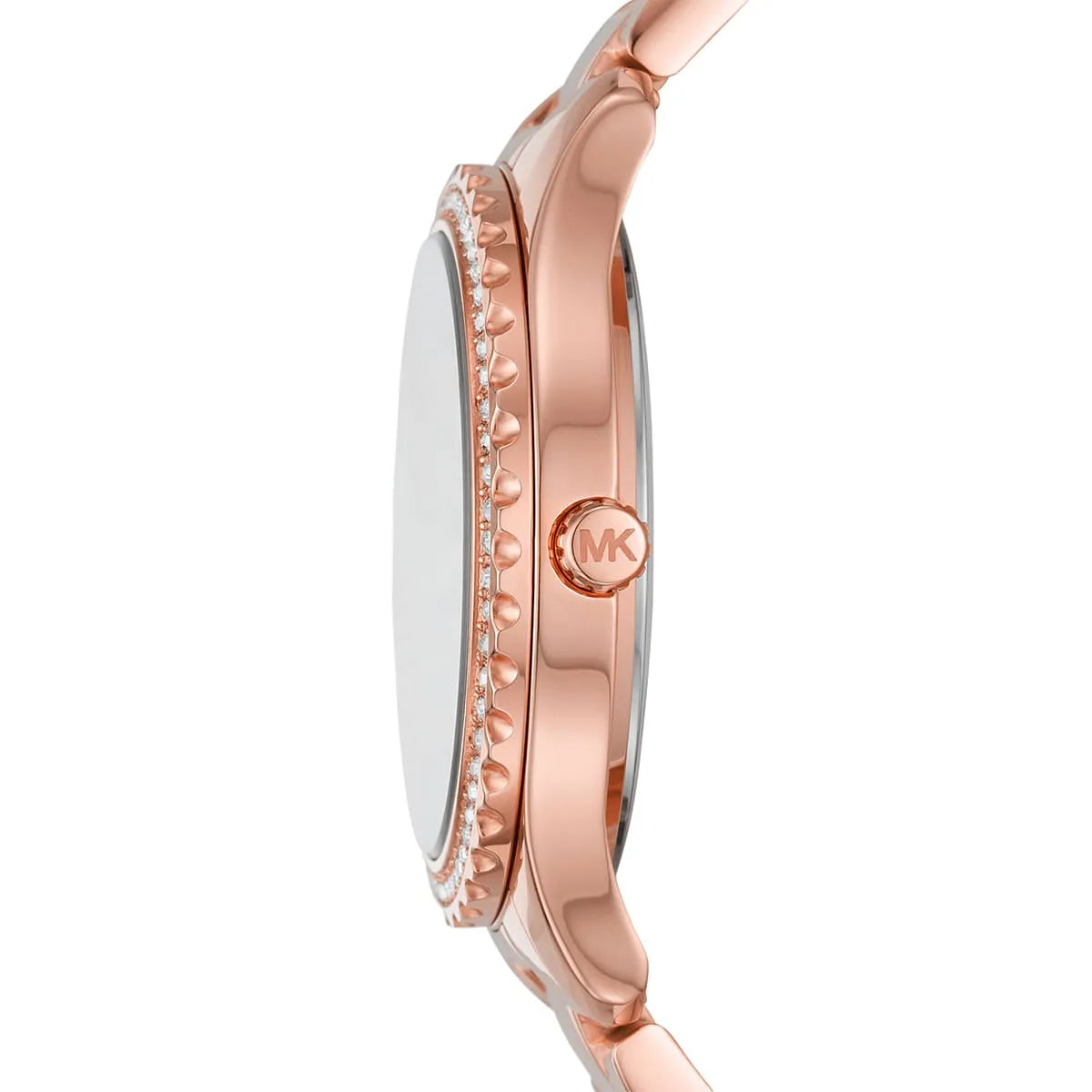 Michael Kors Layton Three Hand Red Dial Rose Gold-Tone Women's Watch - MK6893