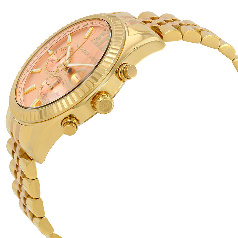 Michael Kors Lexington Rose Gold-tone Dial Ladies Chronograph Watch MK6473 - BigDaddy Watches #2