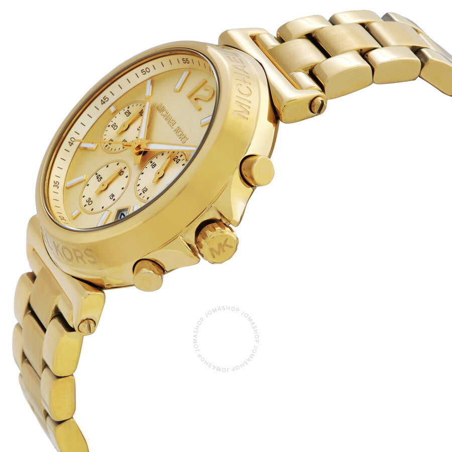 Michael Kors Maren Chronograph Quartz Gold Dial Ladies Watch MK7493 - Dawson Watches #2