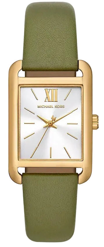 Michael Kors Monroe Three-Hand Green Leather Strap Women's Watch - MKO1028