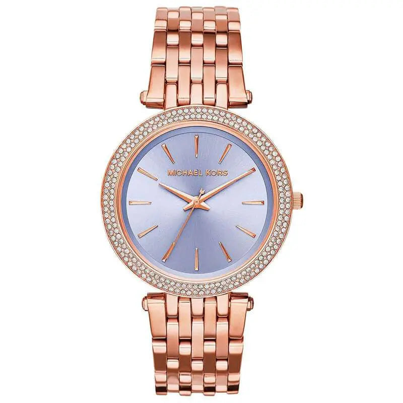 Michael Kors Darci Purple Dial Rose Gold-Tone Women's Watch - MK3400