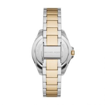Michael Kors Kacie Three Hand Silver Dial Two Tone Steel Strap Watch for Women MK6931