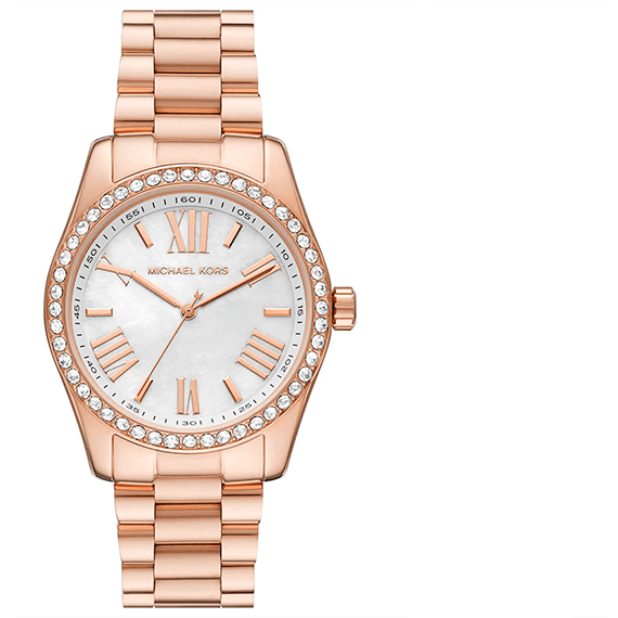 Michael Kors Lexington White Dial Rose Gold Steel Strap Watch for Women - MK1088 mk1088 - Image 1