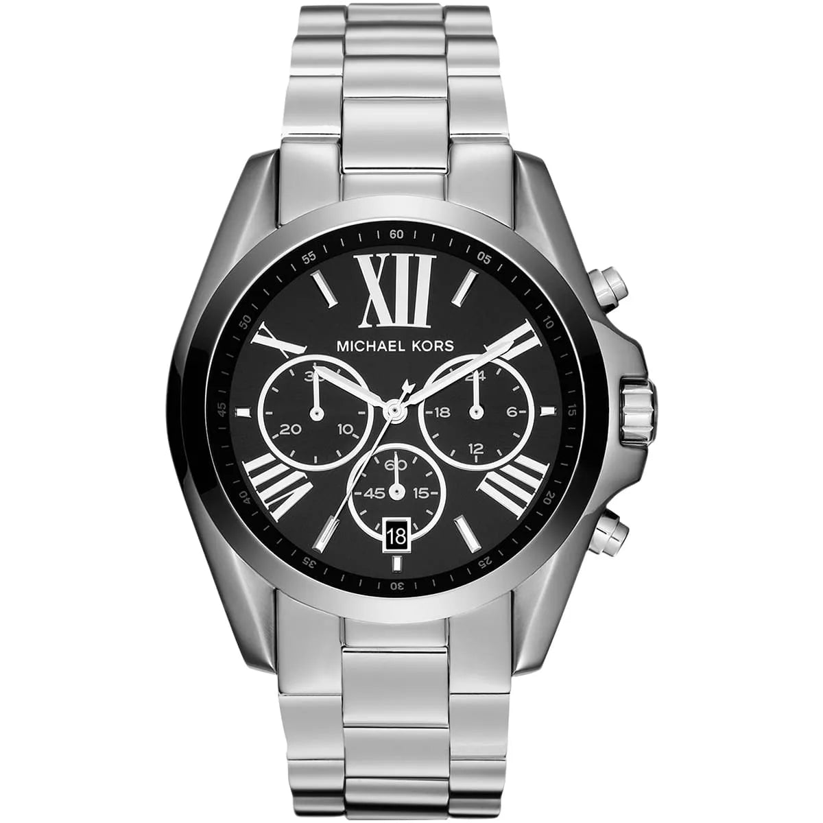 Michael Kors Bradshaw Chronograph Black Dial Silver Unisex Watch - MK5705