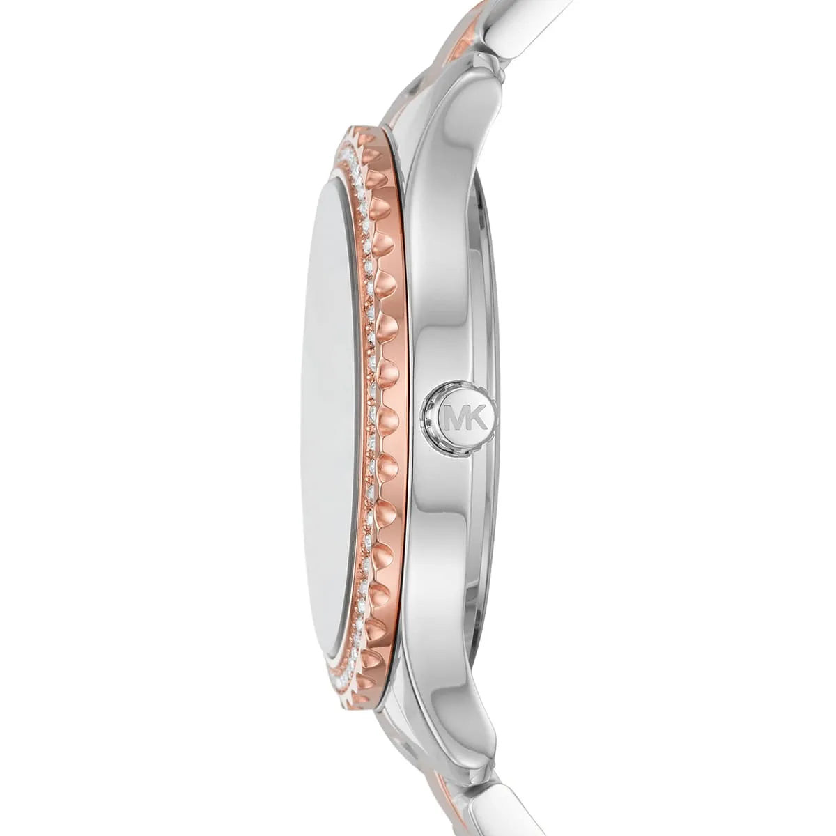 Michael Kors Layton Three Hand Pink Dial Two Tone Steel Strap Watch For Women - MK6894 mk6894 - Image 2